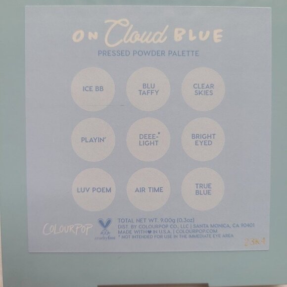 NEW Colourpop On Cloud Blue eyeshadow palette - Picture 2 of 4